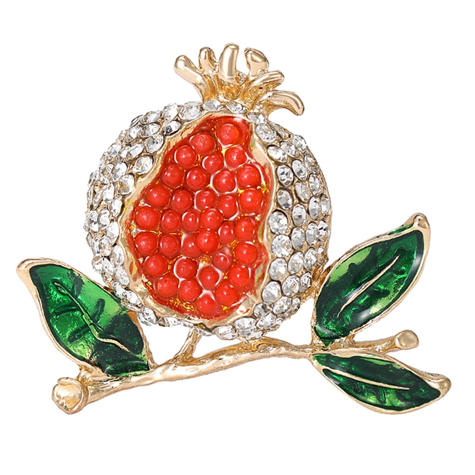 oringnat Stylish Pomegranates Brooch Accessory Elegant Lapel Pin Eye Catching Pomegranates Shaped Brooch for Daily Wear Parties