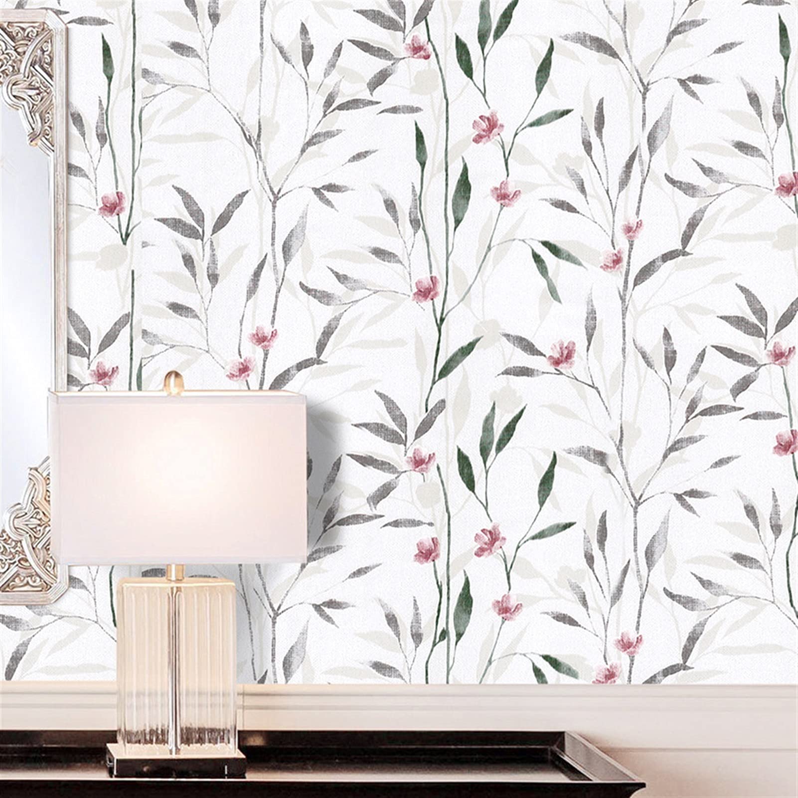 Pegatinas de Pared Pegatinas de pared para dormitorio Sala de estar Pelar y palo Floral hoja papel tapiz pared vinilo auto adhesivo papel de pared diseño para paredes baño baño decoración Adhesivos Pa