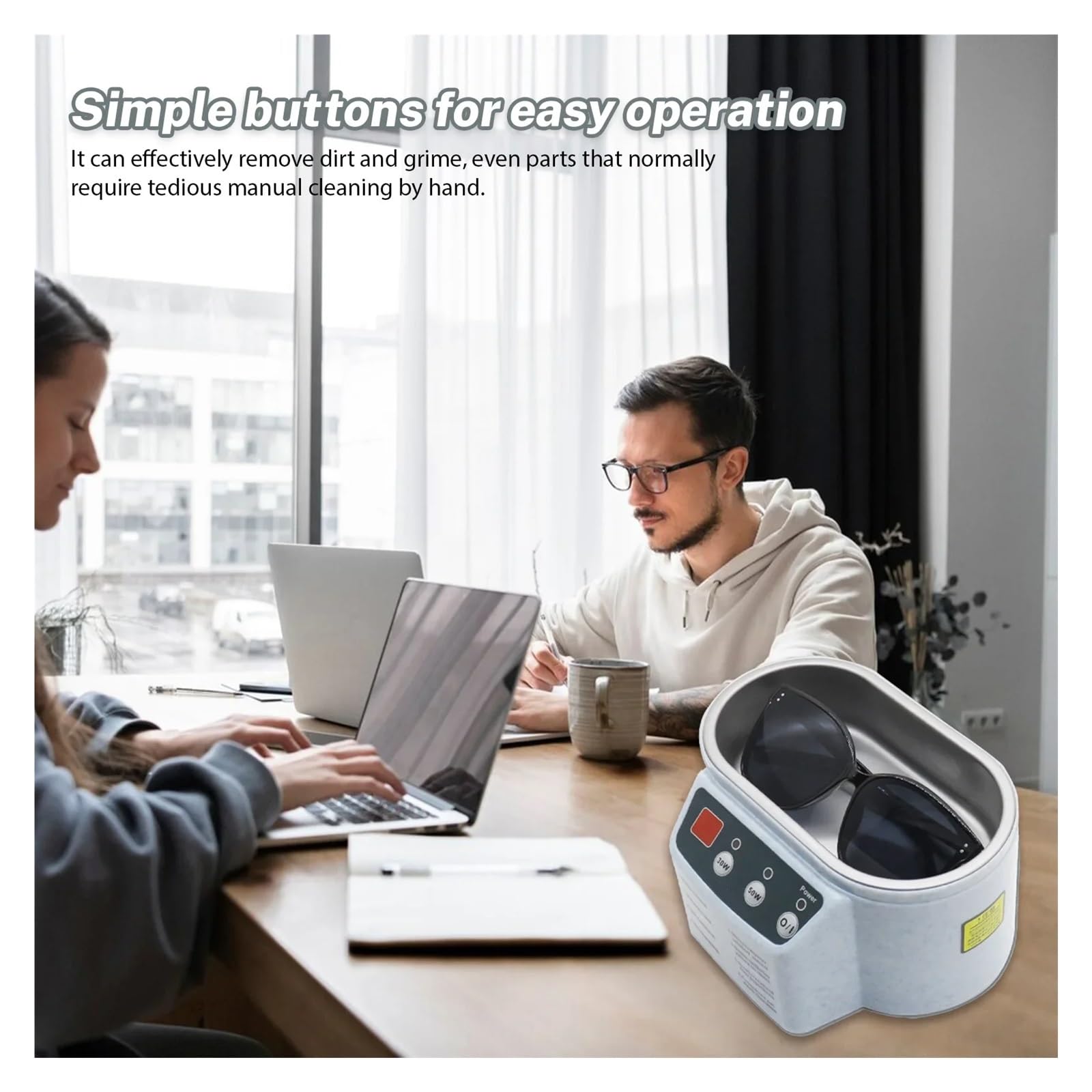 Ultradźwiękowy Środek Czyszczący 50 W Sonicator Bath 40 Khz Do Zegarków Soczewki Kontaktowe Okulary Protezy Zęby Elektryczny Makijaż Golarka Skuteczne Profesjonalne Czyszczenie