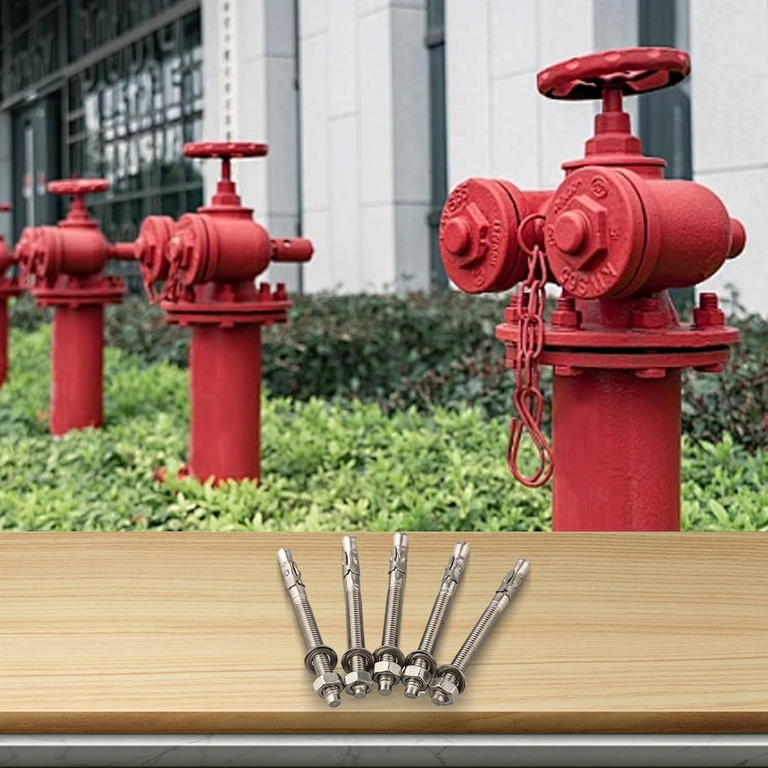 304 Stainless Steel Heavy Duty Anchor Bolts, Expansion Fasteners for Concrete and Masonry, Industrial Grade Wall Mounting Construction Hardware, 10 Pack(M8*90)