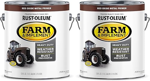 Vista 406 de Rust-Oleum Farm & Implement 280165-2PK - Pintura esmaltada, galón, negro brillante, paquete de 2