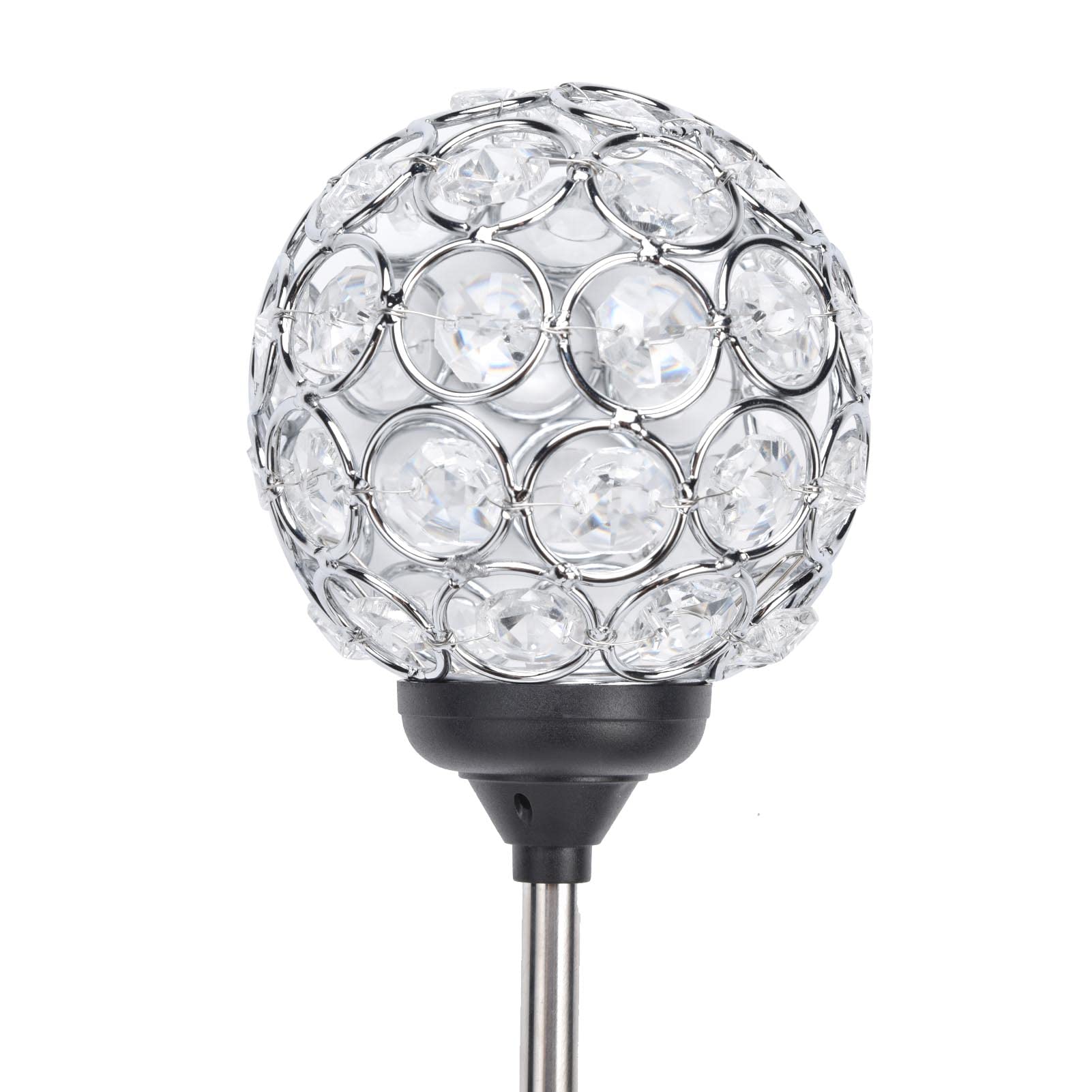 LED Kugel Solarleuchten IP65 Wasserdicht Landschaftslicht für Rasen Balkon Romantische Beleuchtung 2 Pack