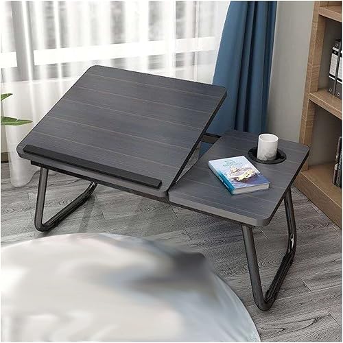 WYKDD - Mesa para portátil simple escritorio para computadora con ventilador para cama, sofá, escritorio plegable ajustable para portátil en la cama