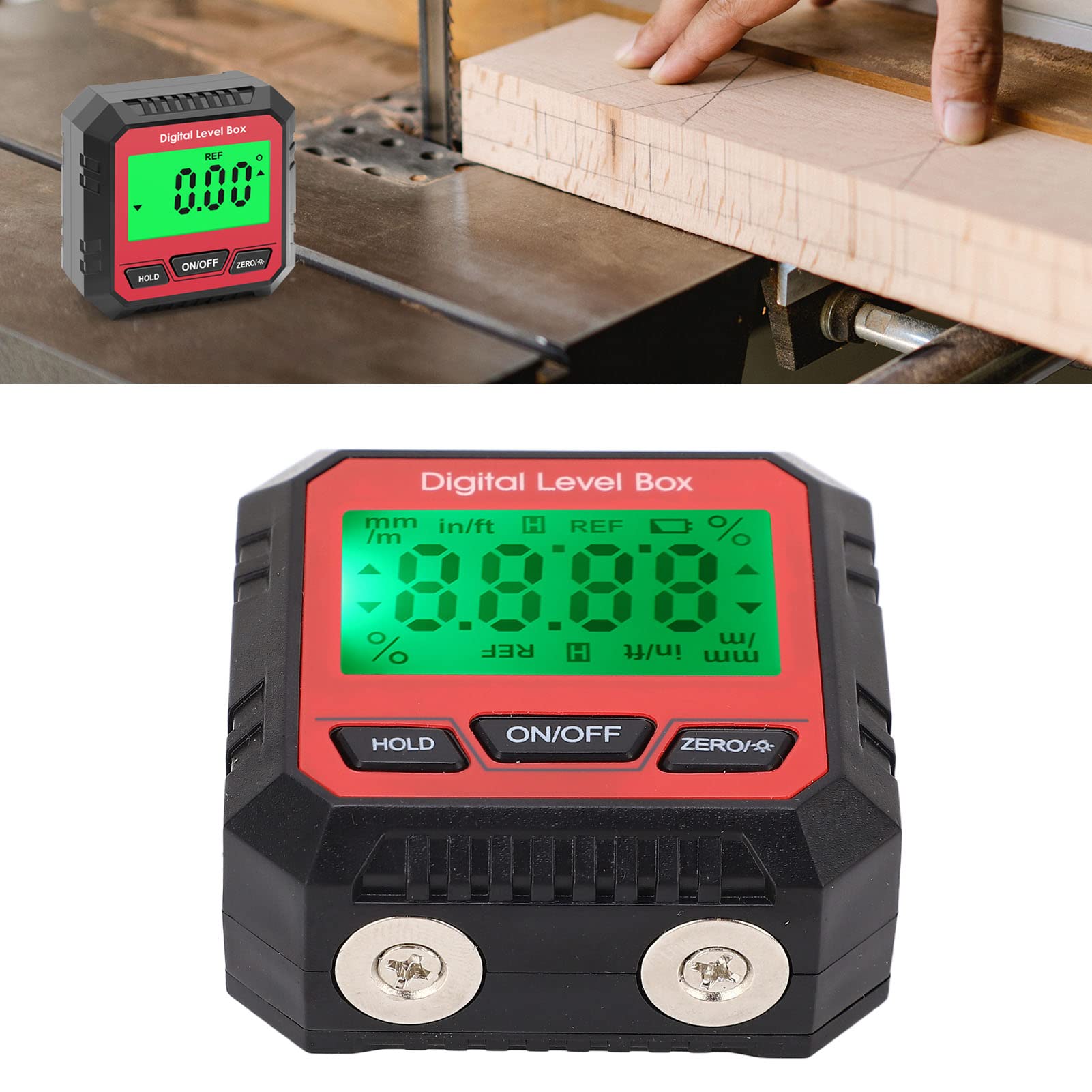 Jauge D'Angle Numérique TOPINCN | Rechargeable | Magnétique | Pour Scie à Bois Et Bricolage