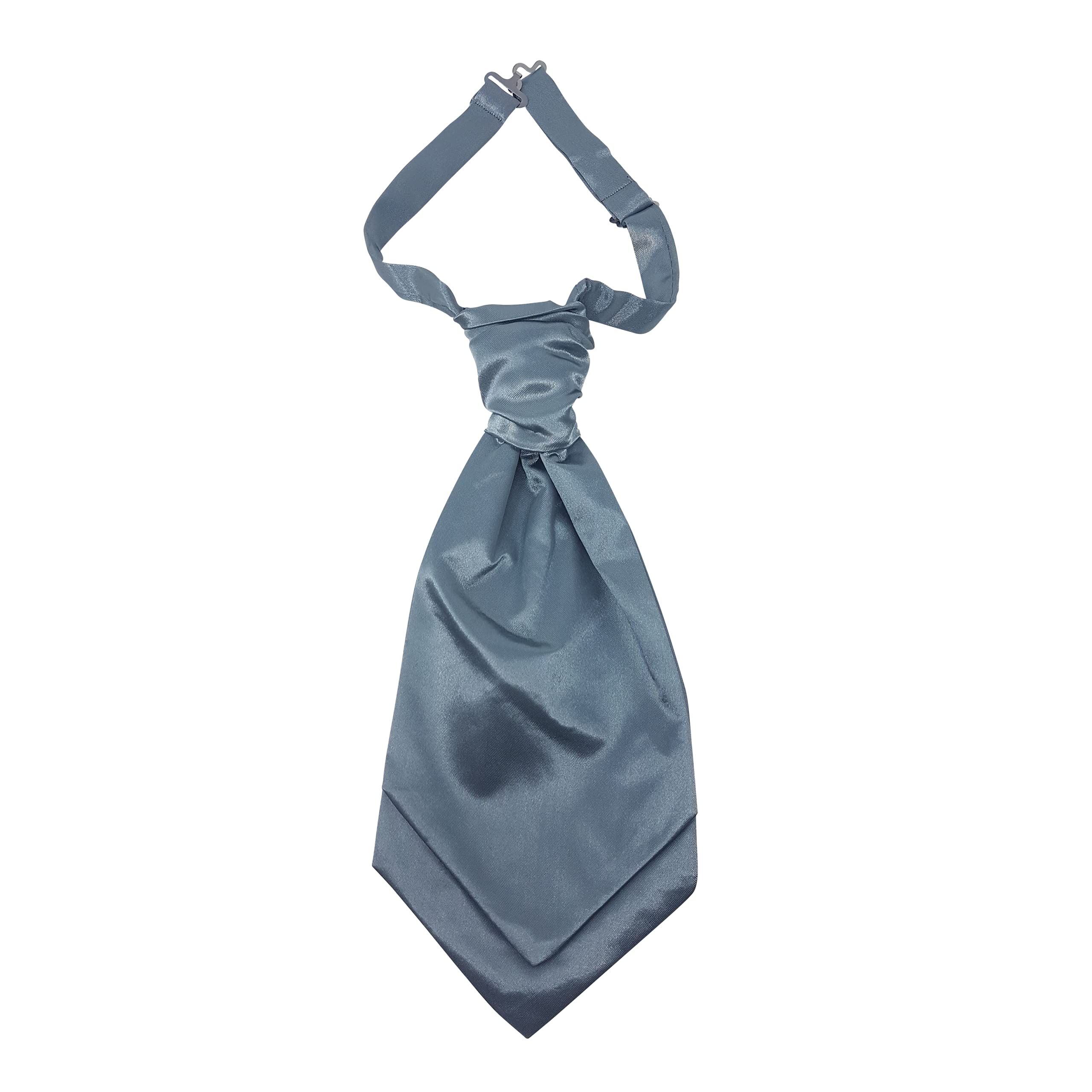 Ws Uk Men's Blue Grey Solid Colour Cravat [Blue Grey]