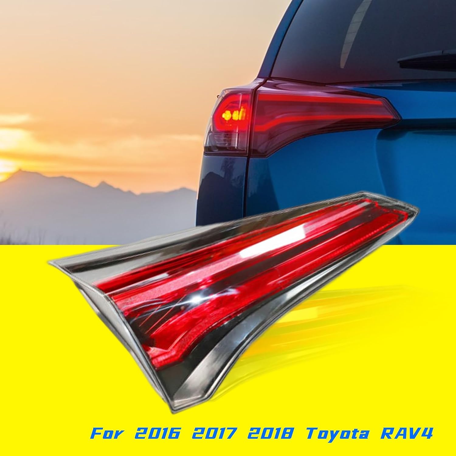 Tail Light Lamp For 2016 2017 2018 Toyota RAV4 Right Passenger Side, Right Passenger Side Tail Light Inner Rear Brake Lamp for TOYOTA RAV4 2016-2018 (Driver Side Inner Tail Light)