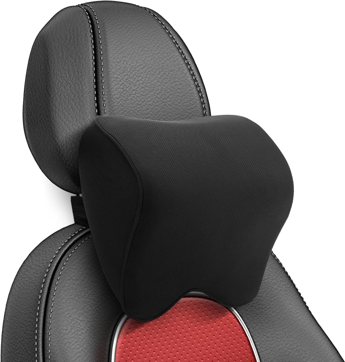 LXPINO Car Neck Pillow,Car Neck Support Pillow for Toyota Yaris 1999-2025 XP10 XP20 XP30 XP40 XP60,Soft Memory Foam and Breathable Removable Cover for Passenger or Driver,Black