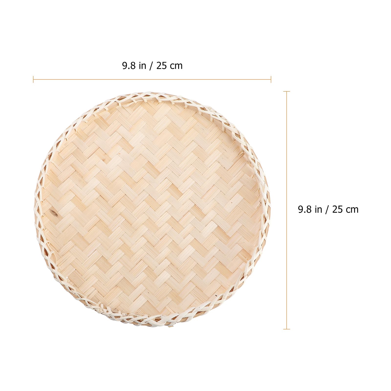 SOESFOUFU 1pc Bamboo Weave Storage Basket Decorative Sundries Organizer for Kitchen Dining Rustic Style Food Storage Tray for Fruits Desserts Snacks Handmade Bamboo Craft