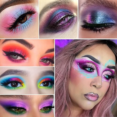 Miniatura 2 de DE'LANCI - Paleta de sombra de ojos arcoíris de 62 colores, paleta de maquillaje grande y colorida todo en uno para maquillaje de escenario, kit