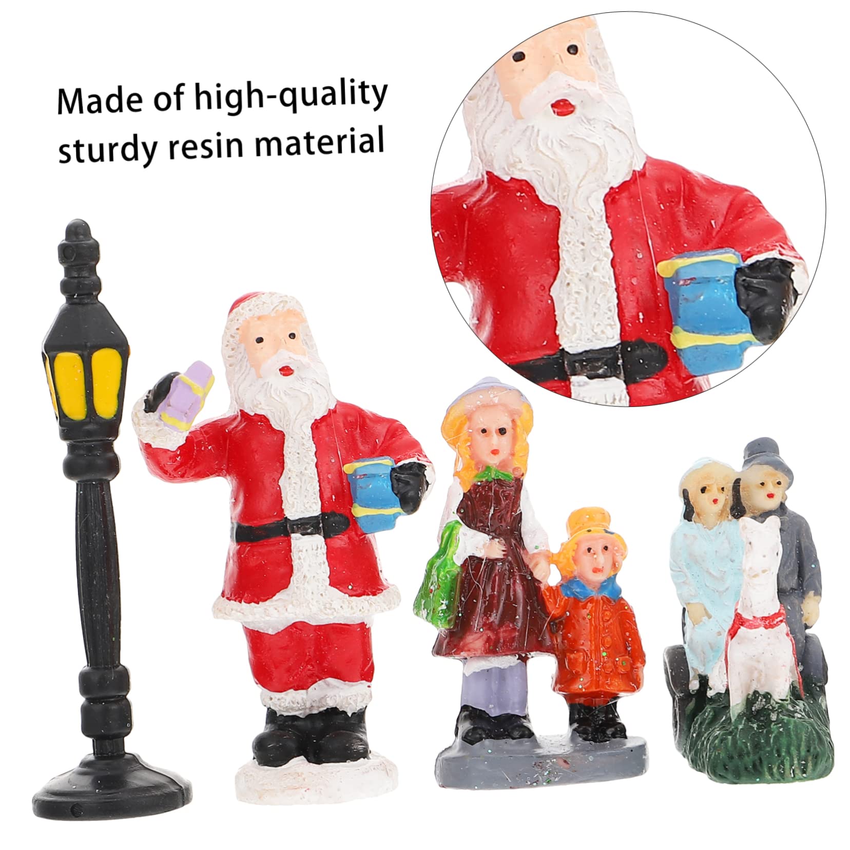 Alipis Adornos Luminosos para Casas de Nieve Figuras Navideñas Iluminación LED Paisaje Navideño para Decoración de Fiestas