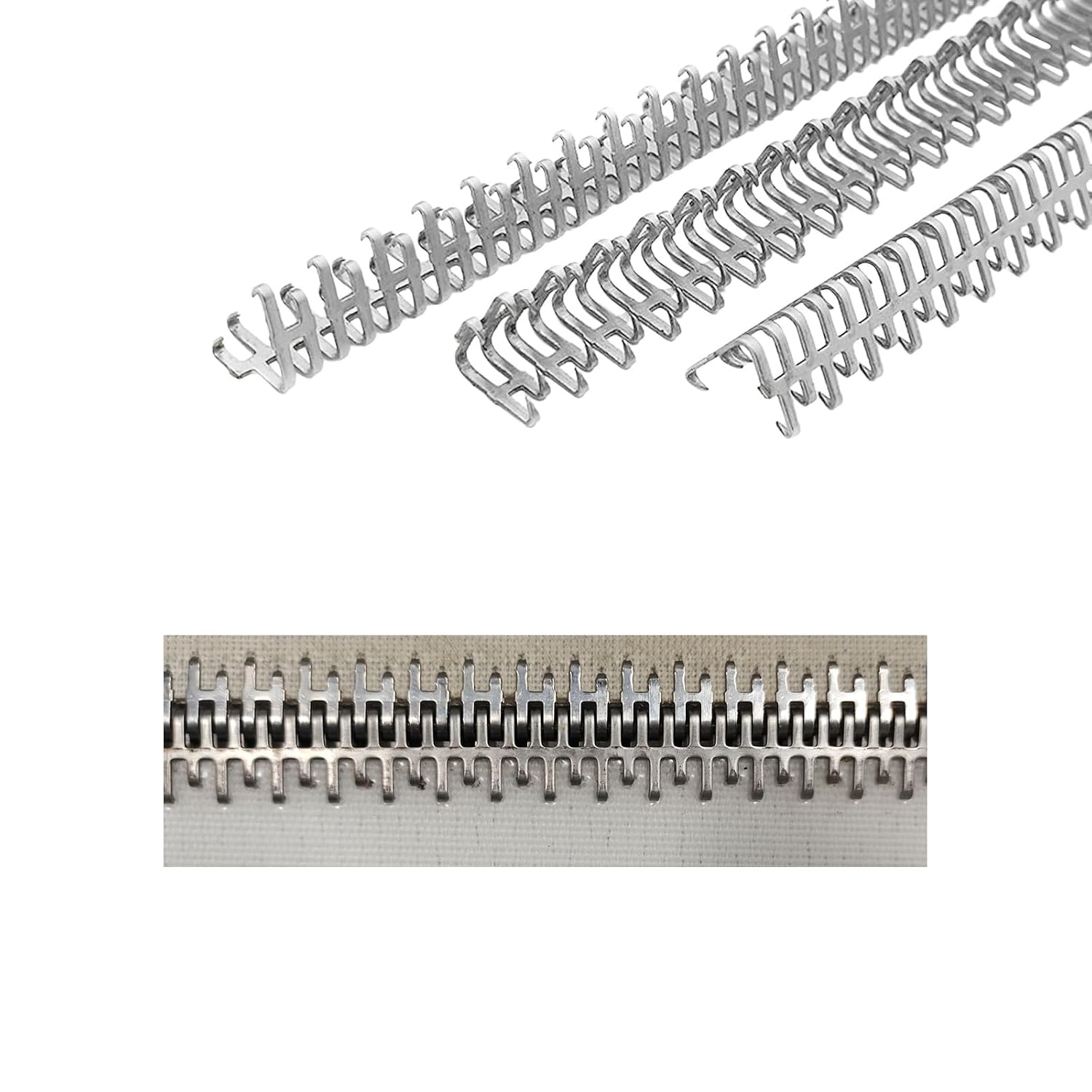 Conveyor Stainless Steel Belt Lacing Double Needle Jaw Spike Fastener, for Conveyor Belts 2.3-2.5mm Thickness PVC/PU/PES, 30cm/12inch Length, 4pcs/Box