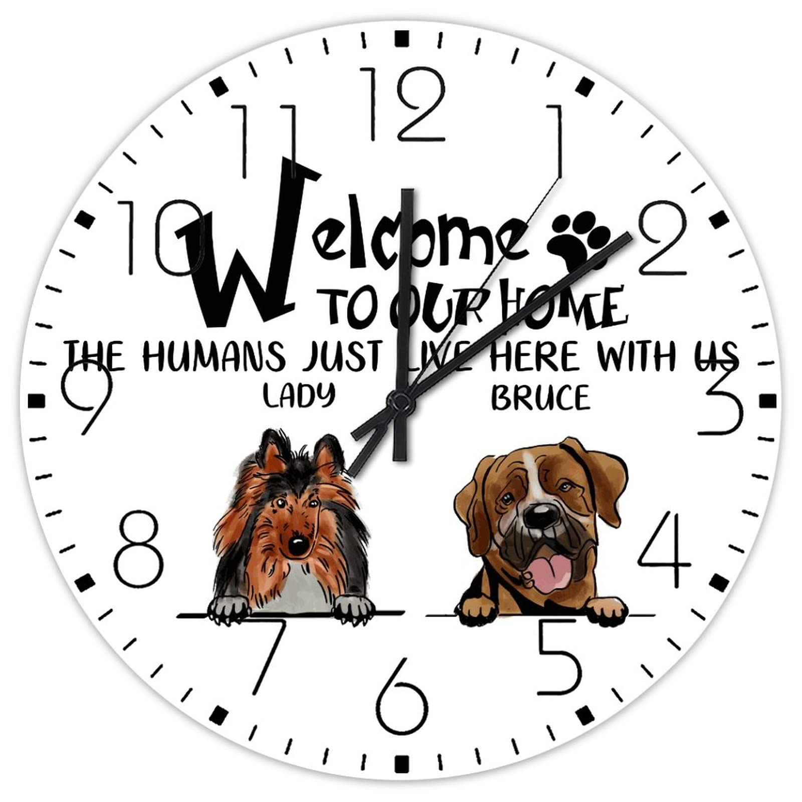 Horloge murale pour salle de bain et maison design Welcome Home