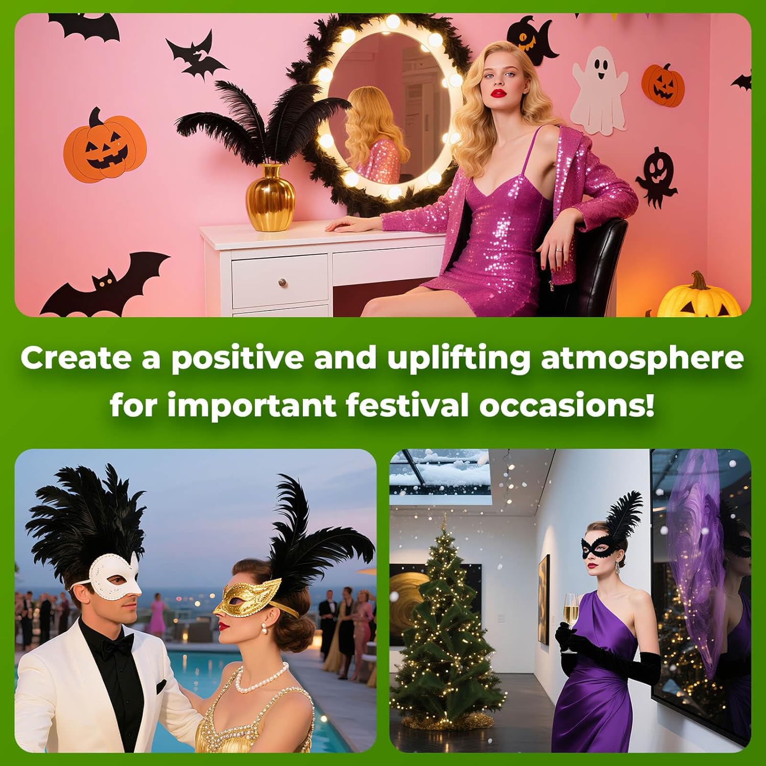 Piokio 40 pcs Black Ostrich Feathers Plumes 12-14 inch(30-35 cm) Bulk for Wedding Party Centerpieces and DIY Clothes Decoration, Gatsby Decorations