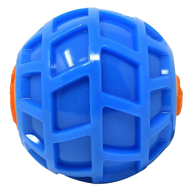 Foto 5 de 5 de Nerf Dog - Bola de chirrido (3 Pulgadas), Color Azul y Naranja