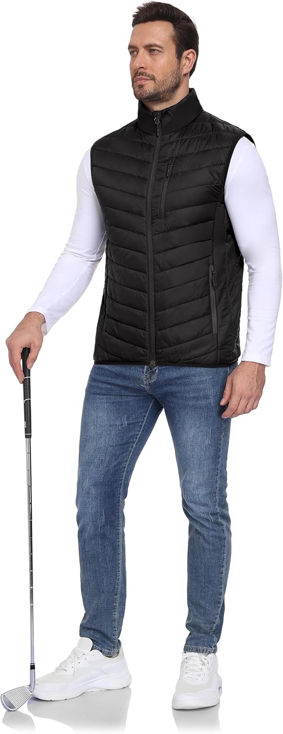 Little Donkey Andy Men's Lightweight Packable Puffer Vest Outerwear Warm Quilted Sleeveless Jacket for Golf Running Casual - Image 7