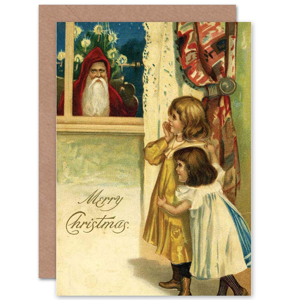 Wee Blue Coo CARD ALTERNATIVE CHRISTMAS XMAS MERRY CREEPY SANTA