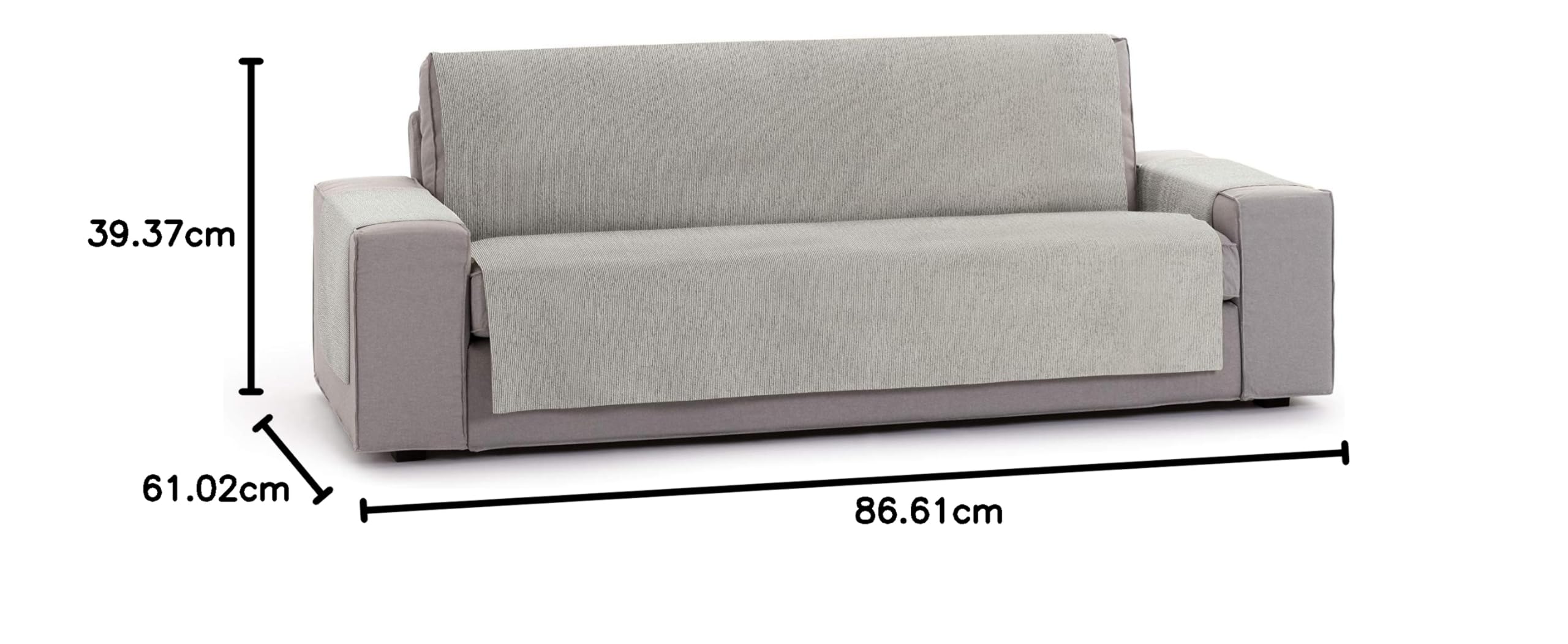 Practica sofa Überwurf 3 Sitzer Rabat Farbe 56-Hellgrau