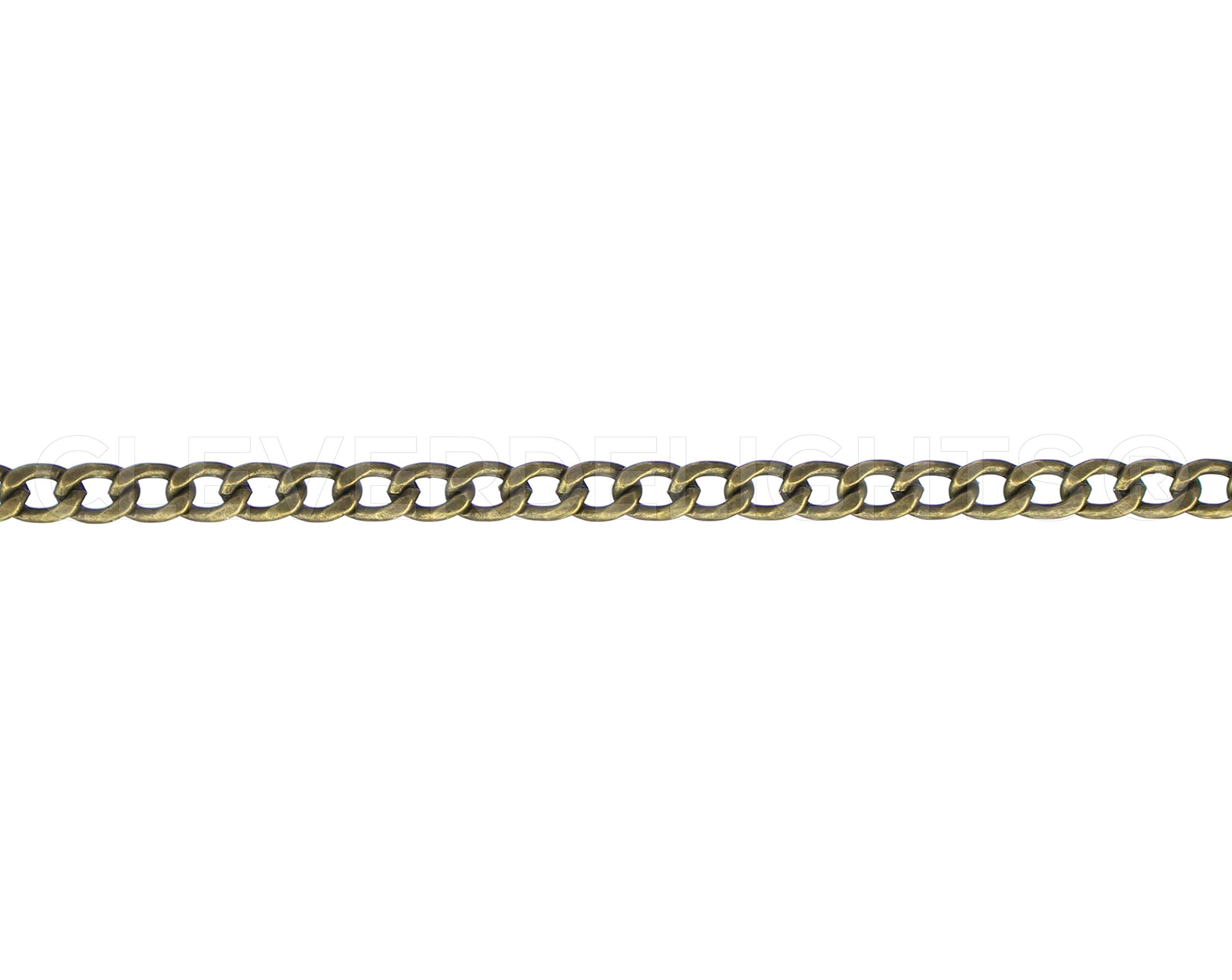 CleverDelights Bulk Curb Chain - 6x8mm Link - 10 Feet - Antique Bronze Color
