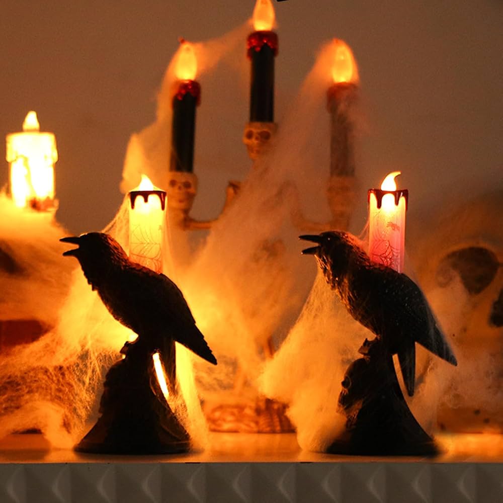 Lot De 6 Bougies LED Halloween, Bougie Led, Squelettes De