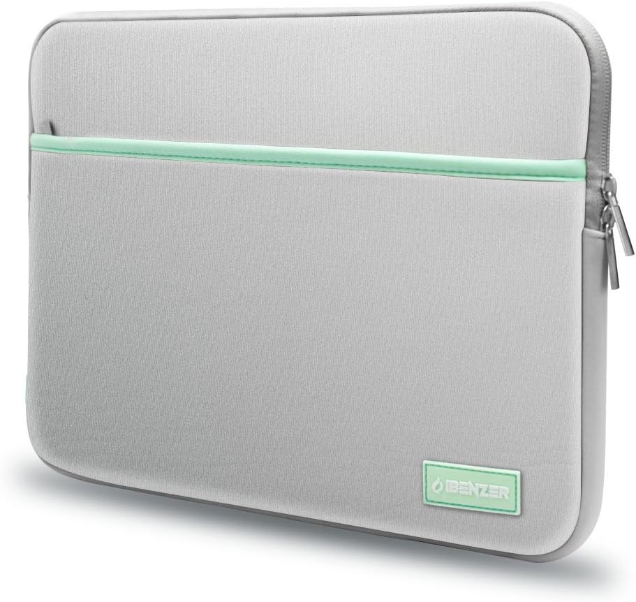 iBenzer Basic 13.3" Neoprene Protective Laptop Case Sleeve Bag with Accessory Pocket for MacBook Pro/Air/Retina 13"/iPad Pro/HP/Acer/Dell/Asus/Samsung, (Gray)