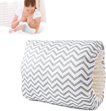 Soft Cotton Cozy Cradle Pillow,AWAVM Cozy Cradle Arm Pillow for Baby Nursing Head Support Pillow Anti-Spitting Breastfeeding and Bottle Feeding Nursing Arm Pillow Gift for Mothers (Gray fine stripes)