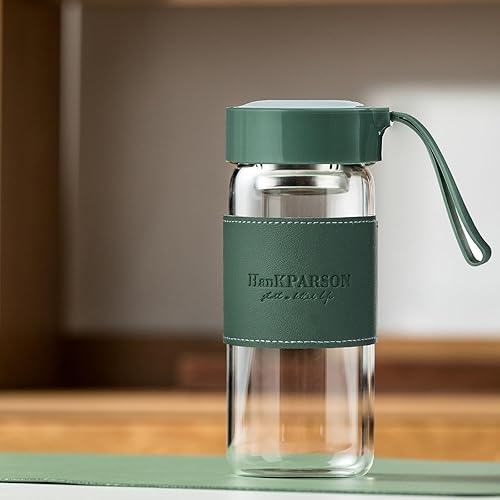 Miniatura 8 de 16oz Water Bottles - Premium Portable Tea Bottle with Sealing Cap, with Tea Infuser& Holster - Ideal for On-The-Go Hydration and Tea Lovers (Green)