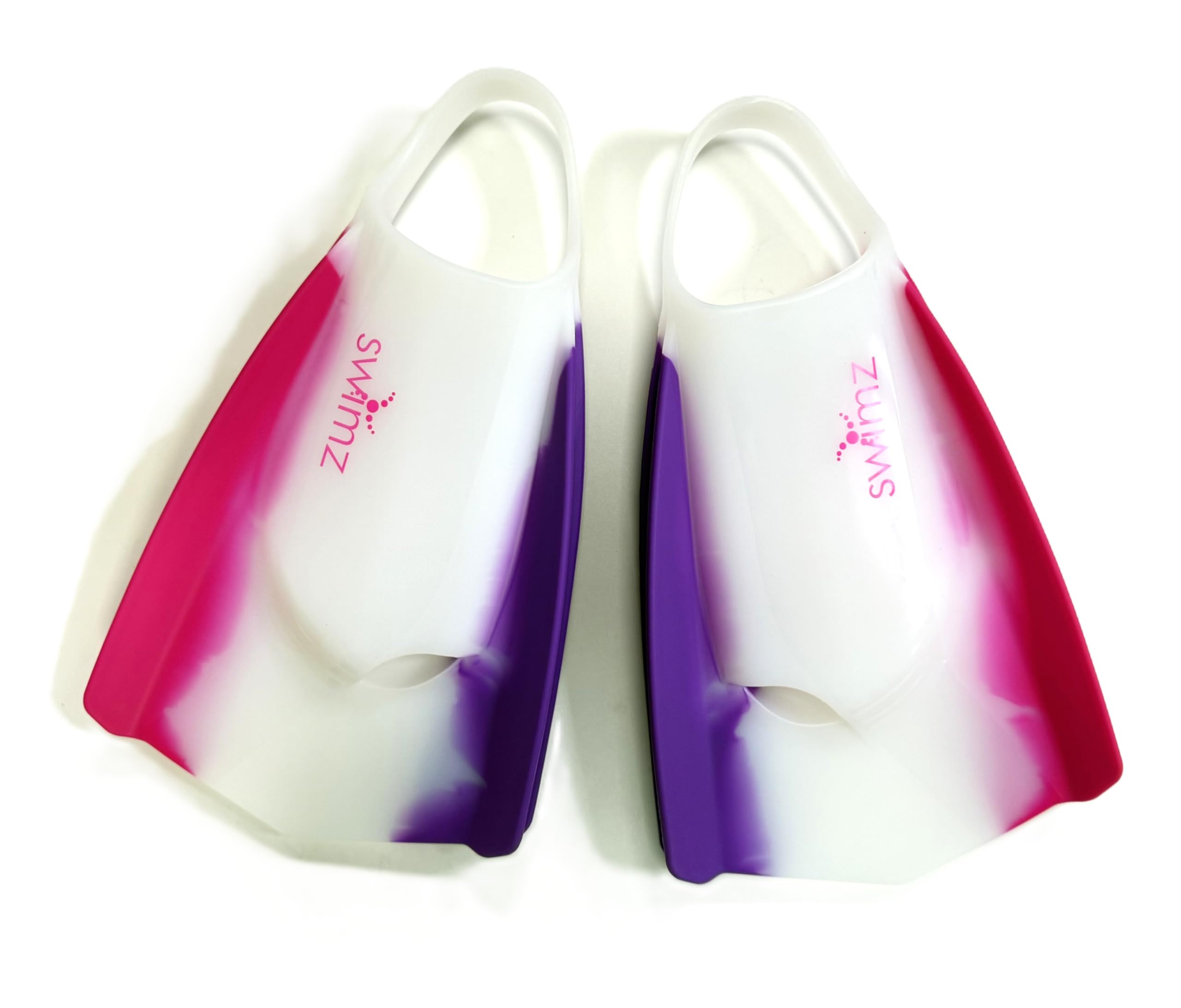 Swimz Turbine Swimming Training Fins, Purple/White/Pink, Silicone Pro Design with Carry Bag (EU 38-39 (UK 5-6))