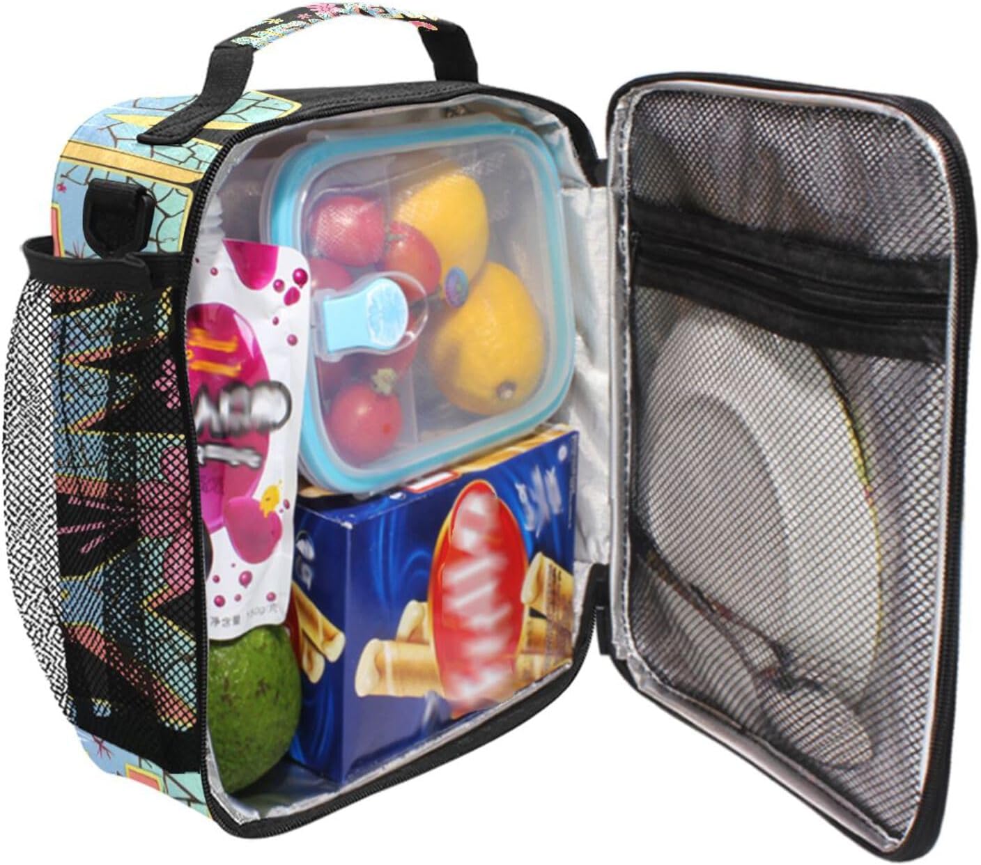 ALAZA Happy New Year Disco Lunch Box for Women Men Kids Boys Girls Insulated Cooler Bag with Handle & Strap image 4