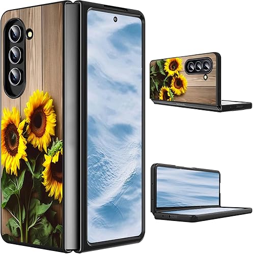Vista 118 de Funda protectora para Samsung Galaxy Z Fold 5 2023 Slim Light Hard PC Shook Proof Funda protectora para Samsung Galaxy Z Fold 5 7.6 pulgadas - Flor