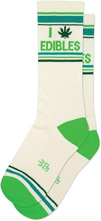 Gumball Poodle Novelty Gift Socks for Men, Women and Teens, Unisex Gym Crew Socks Made in the USA