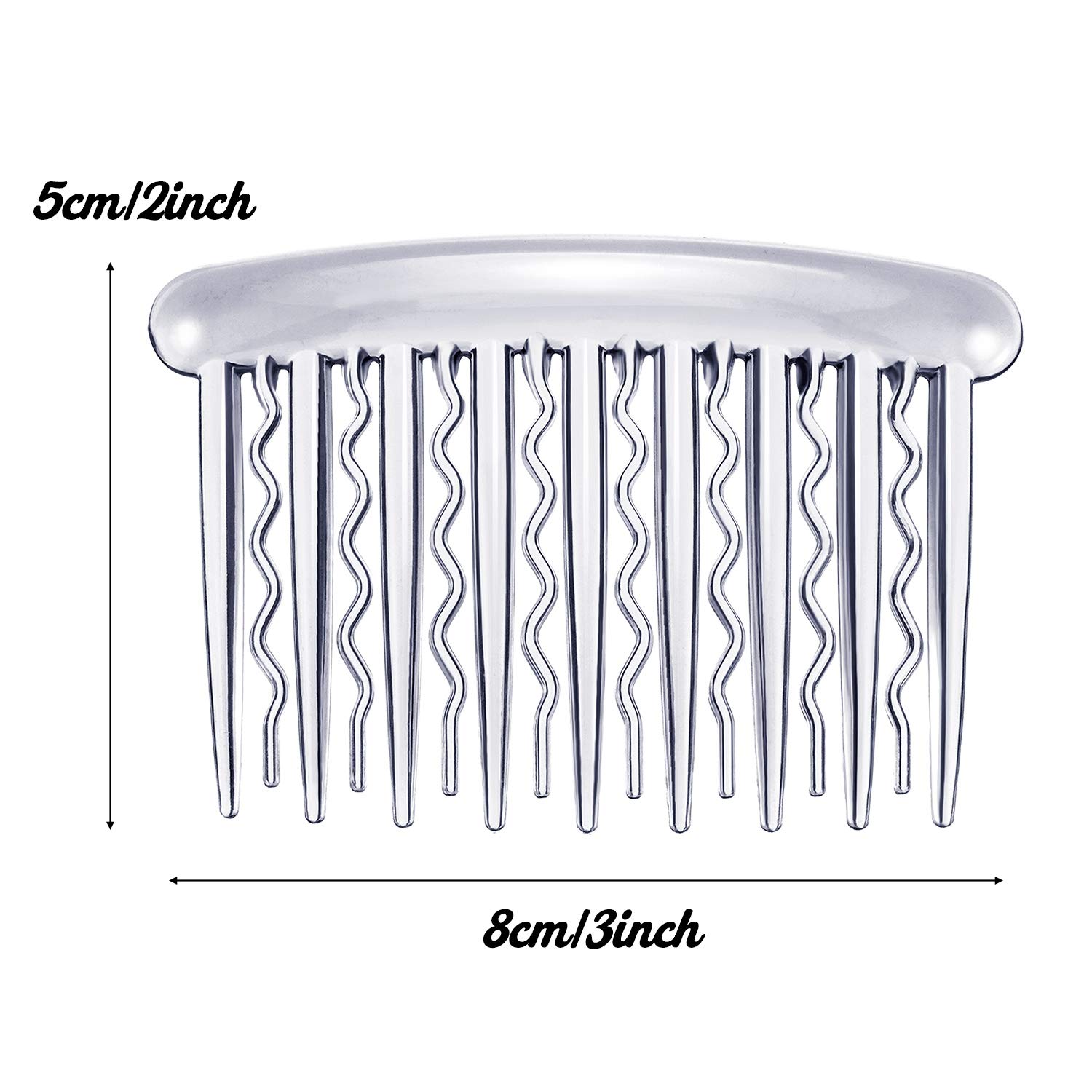 24 Pieces Plastic Hair Side Combs Wave Teeth Hair Combs Hair Clip Comb Bridal Wedding Veil Comb for Fine Hair (Mix Color)
