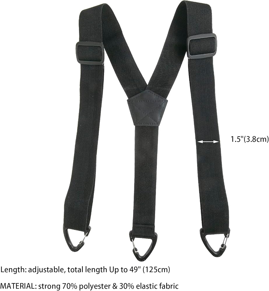 LUZILIAN Hidden Suspender 1.5 Inches Under Clothing Heavy Duty