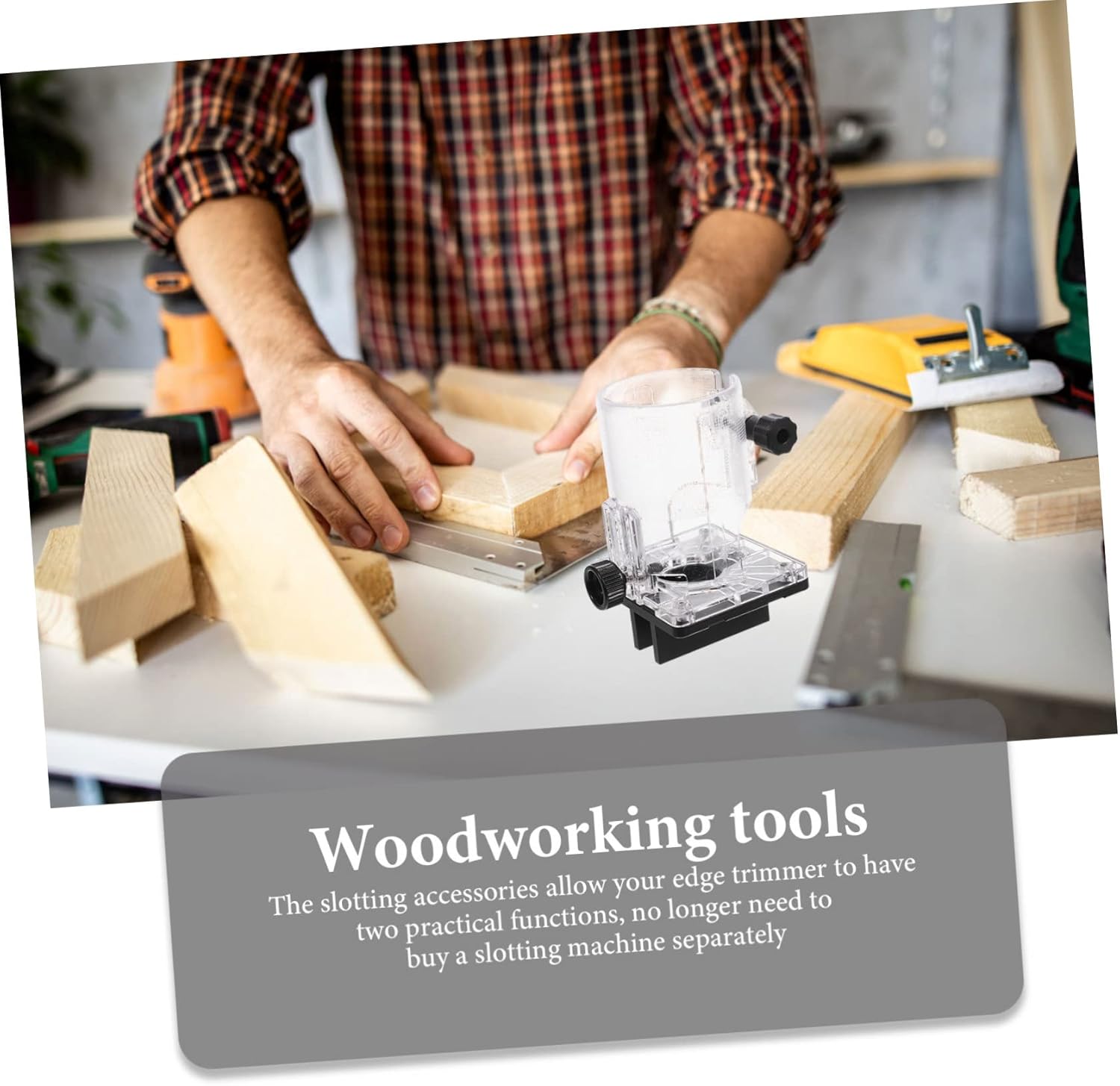 NUOBESTY Router Slotting Bracket for Woodworking Design for Smooth Cuts Softwood and Plywood Compatible Trimming Machines