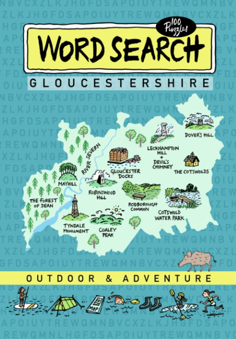 Gloucestershire OutDoor and Adventure Word Search Puzzle Book for Adults, Teens and Seniors
