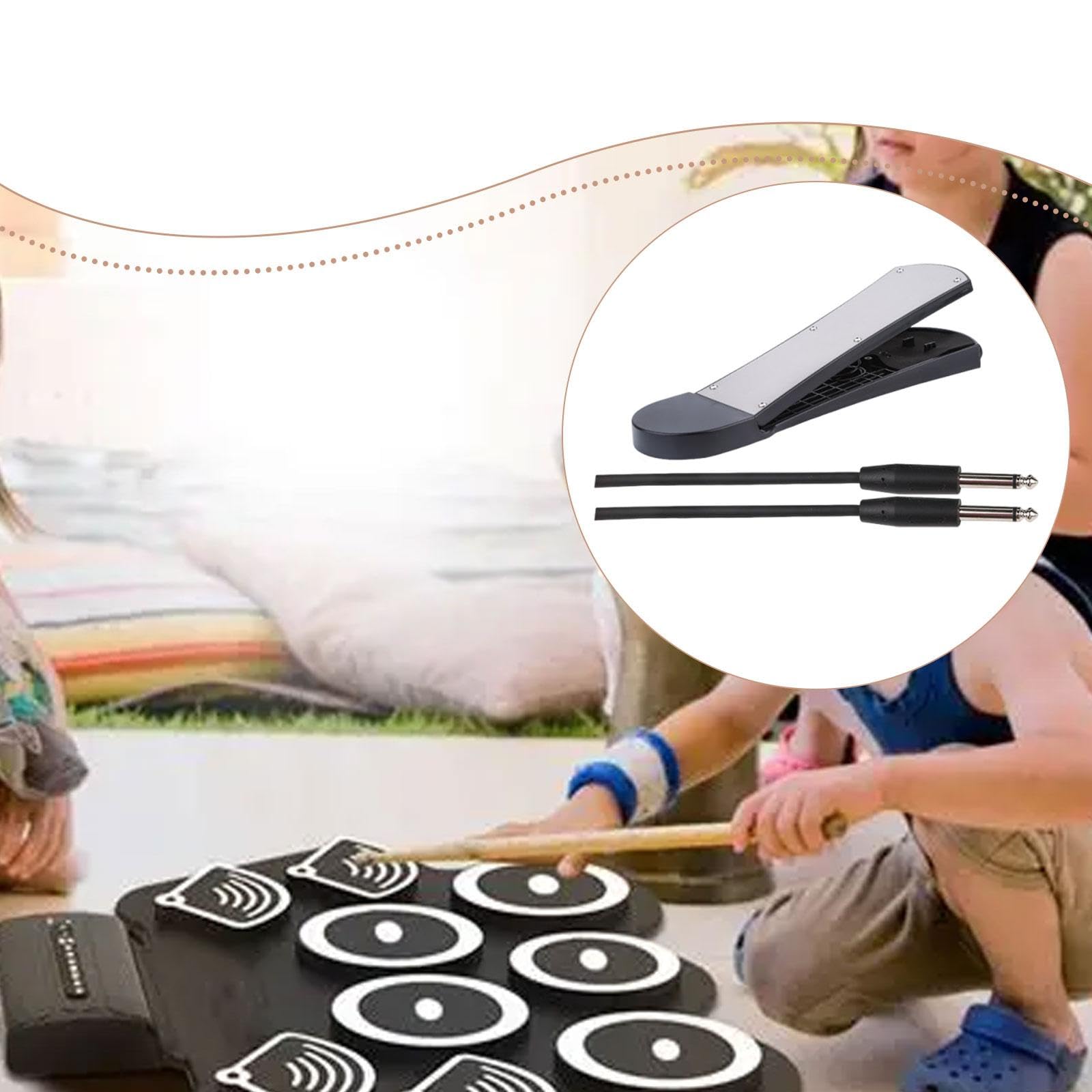 Colcolo Accesorio para pedal de batería, de práctica, almohadilla de repuesto con cable de conexión, pedal de entrenamiento para instrumento de, 1 Pieza