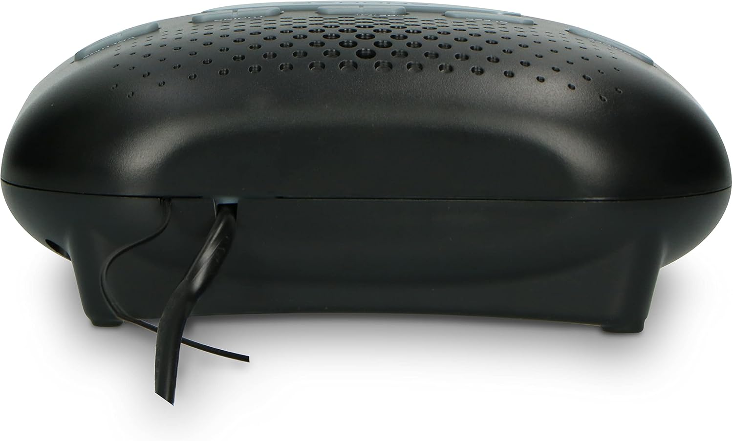 Aldea view of iCES ICR-210 Clock Radio showing the power cord connected