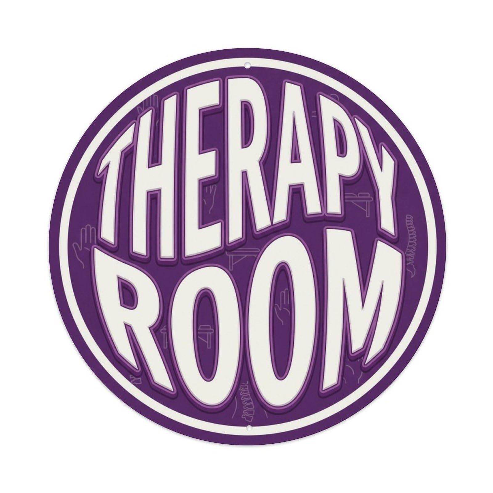 Metal Tin Sign Vintage Therapy Room Text Massage