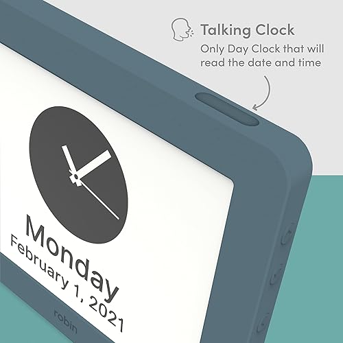 Miniatura 6 de Robin Versión 2022 reloj digital de día 20 con alarmas personalizadas y recordatorios de calendario reloj despertador con pantalla extra grande que