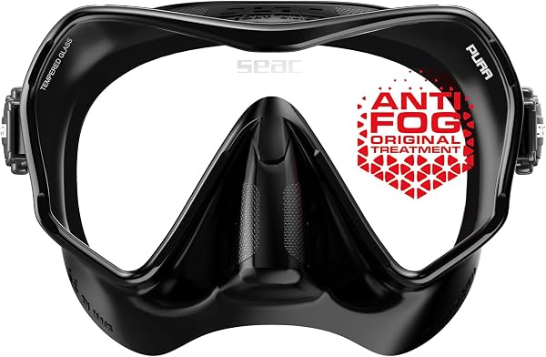 SEAC Pura β Maschera Subacquea Monolente Frameless in Silicone | Maschera per Immersioni e Snorkeling Antifog Low Volume con Fibbia 3D - 3