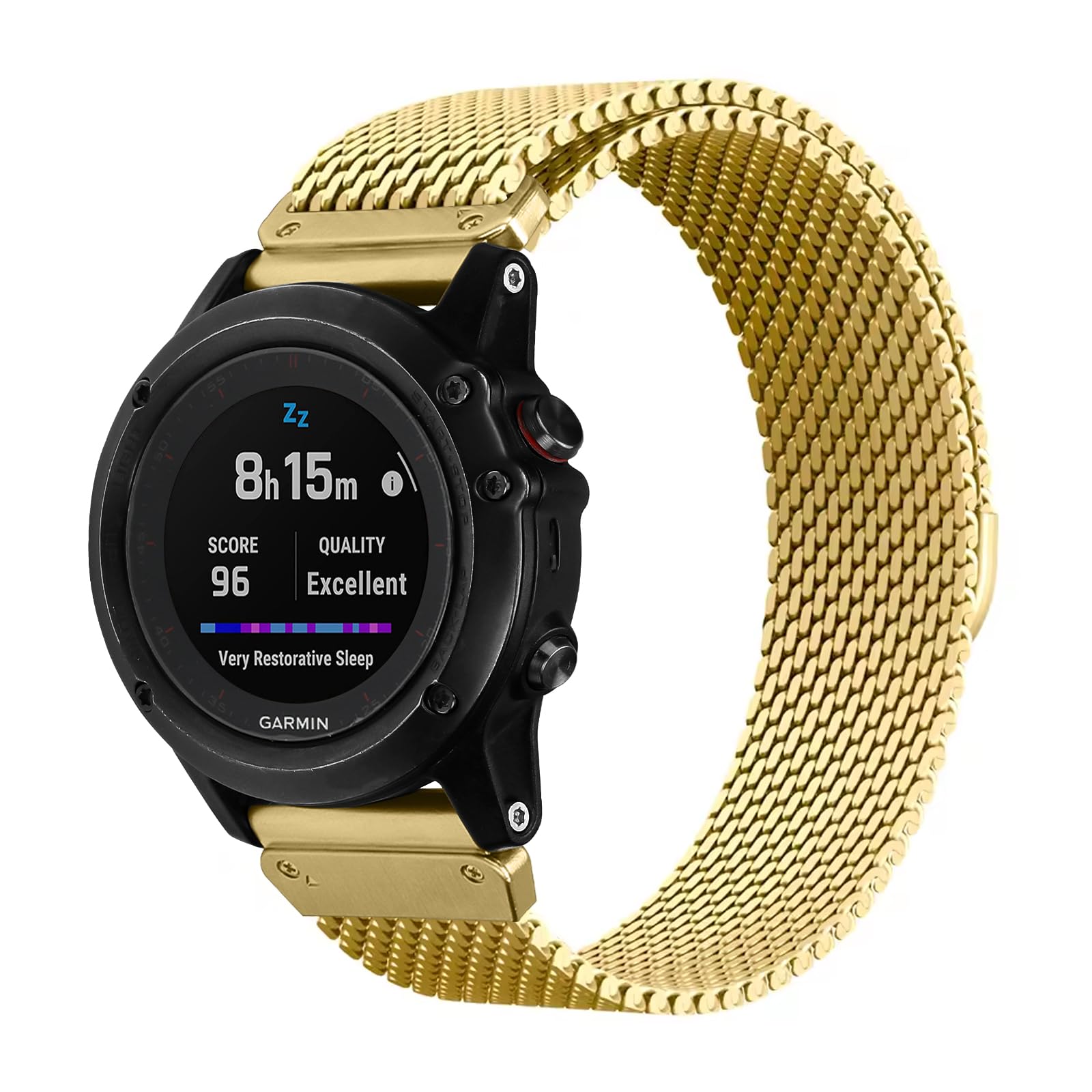 QuickFit 22 mm Bracelet for Garmin Fenix 8 8Pro 47 mm/7 7Pro/6 Pro/5/E/Instinct 3 45 mm, Magnetic Metal Stainless Steel Milanese Watch Strap for Garmin Forerunner 965/955/970/Epix 2