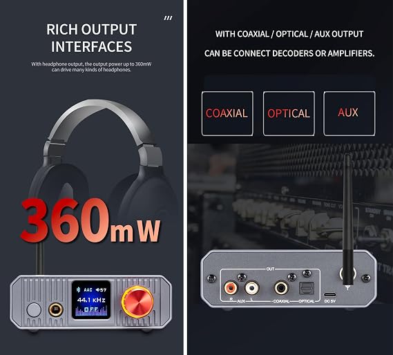 xDuoo XQ-50 Pro3 DAC Headphone Amplifier Bluethooth 5.1 Audio Converter Support EQ for Movie and Game Mode