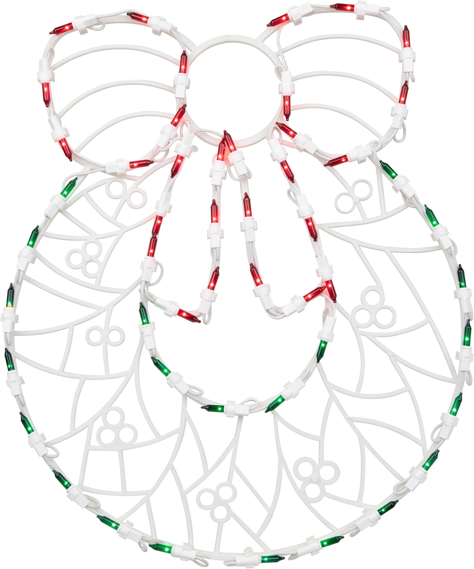 Northlight 18" Lighted Wreath Christmas Window Silhouette Decoration