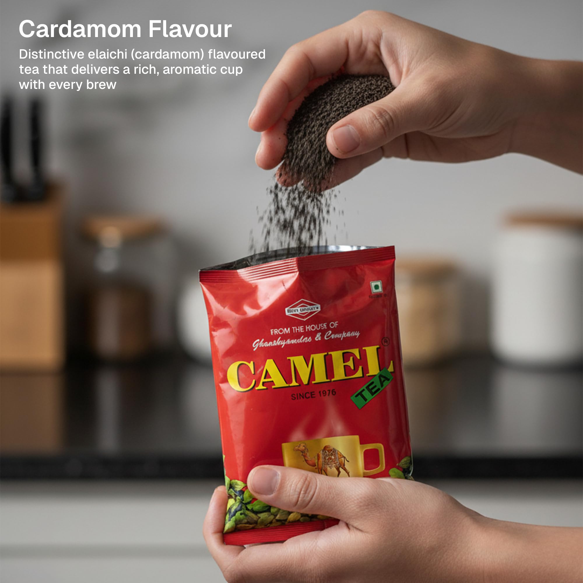 Camel Elaichi Tea 1kg, Premium Flavoured Cardamom Masala Tea by
