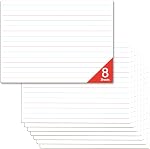 8 Feuilles Dry Effase doublée de tableau blanc, panneau d'écriture à règles double face & Outil de pratique d'écriture pour la salle de classe, l'école, fournitures de bureau tableau blanc (9” x 12”)