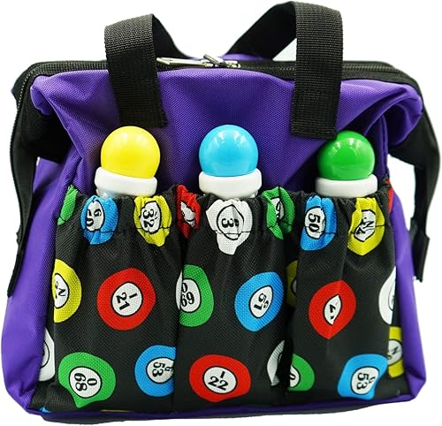 Miniatura 2 de Yuanhe Bolsas de bingo Dauber con 6 bolsillos, color morado