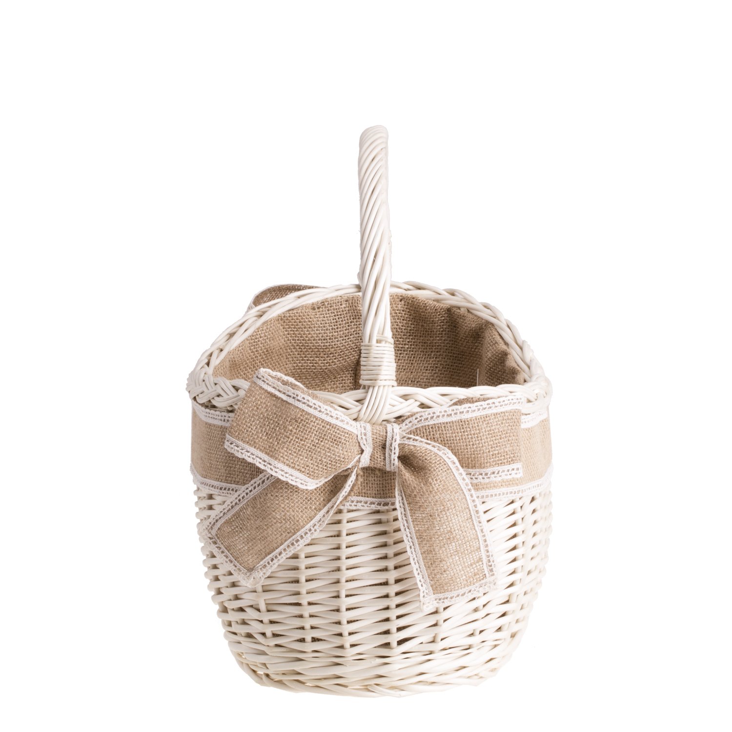 e-wicker24 Kosz na zakupy z wikliny, styl vintage, kosz wiklinowy owalny