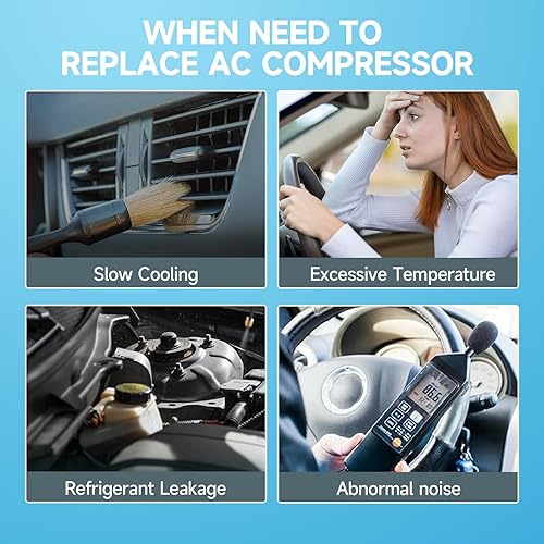 Miniatura 8 de Rayten Compresor de CA con embrague de AC compatible con Ford Ranger 2019-2022, reemplaza al compresor 168331 CO11691C