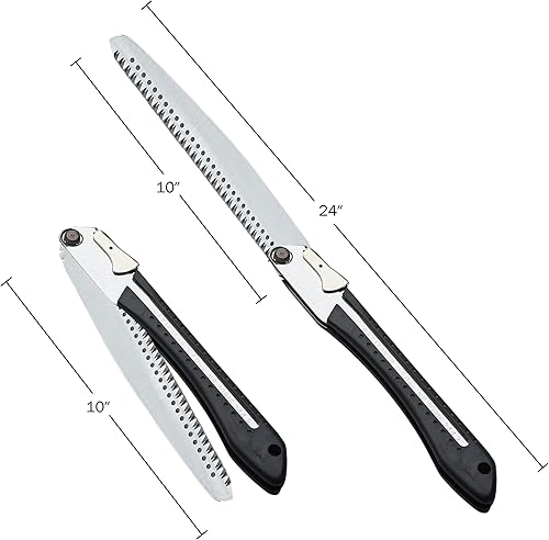 Miniatura 7 de Kings County Tools Sierra de podar plegable | Dientes de corte rápido estilo japonés | Hoja de 10 pulgadas de largo 12 pulgadas cuando está plegada