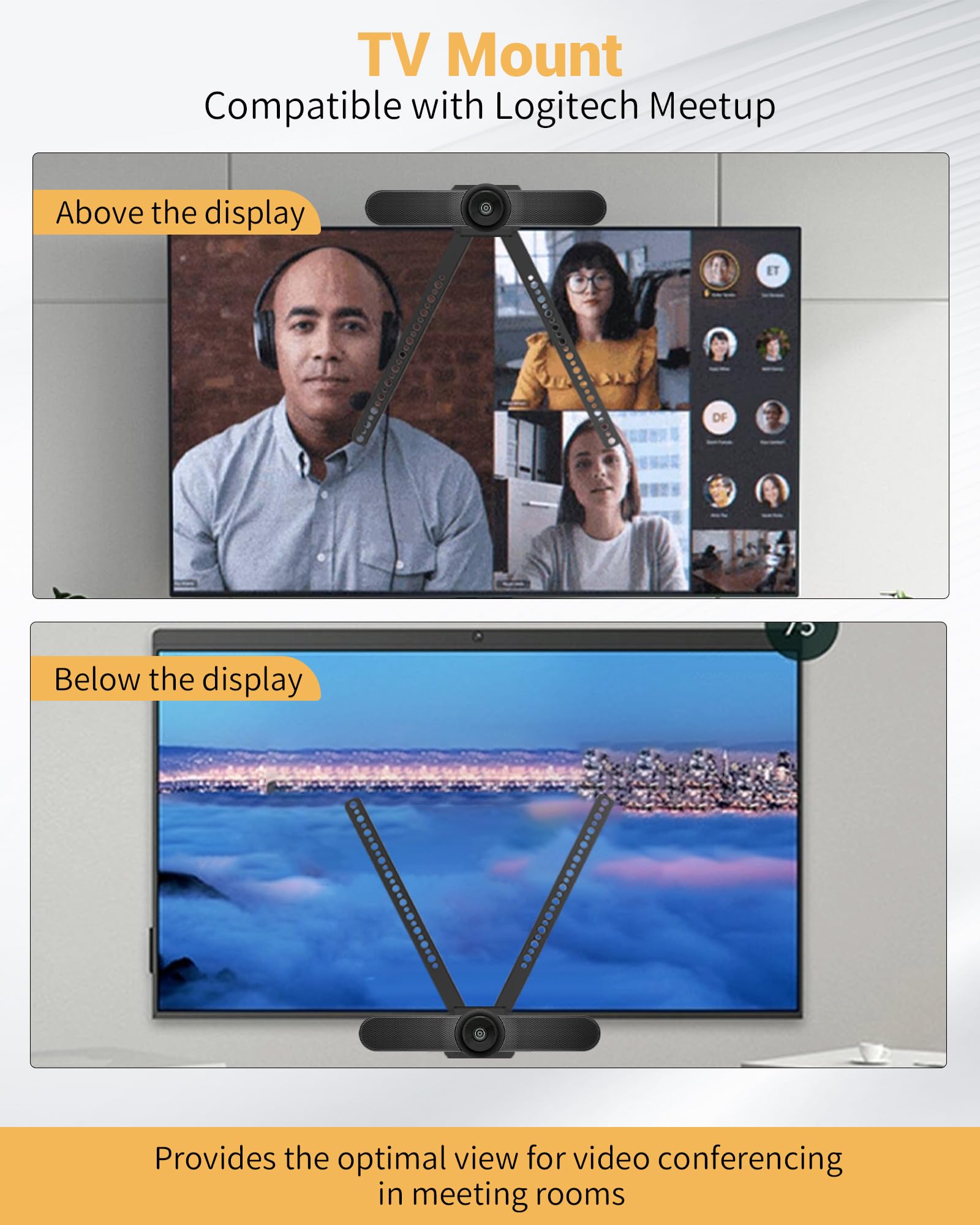 TV Mount for Logitech MeetUp HD Video and Audio Conferencing