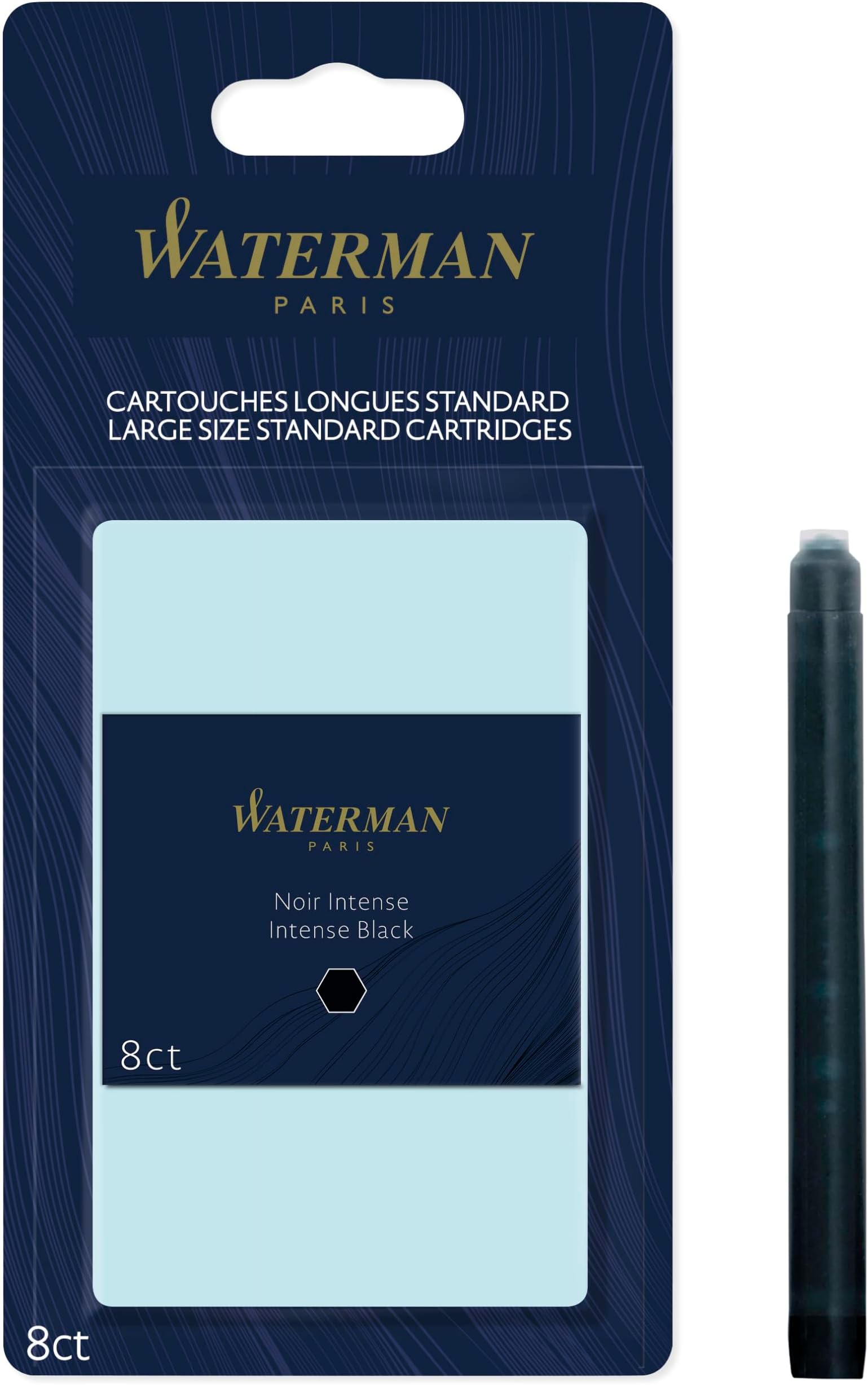Ink Refill Cartridges For Fountain Pens, Black, 8-Pack (S0712991)